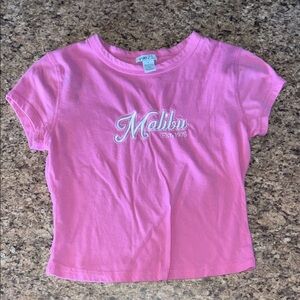 Rue21 Pink Crop Top with Malibu Print